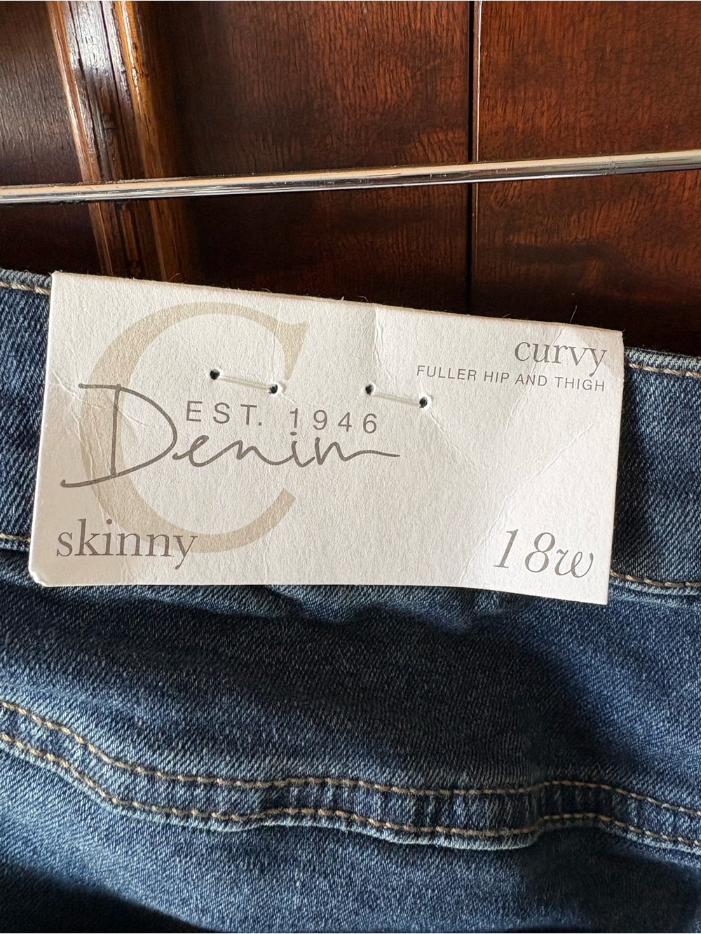 Cato Blue Skinny Jeans with Crystal Floral Accents - Picture 8 of 9